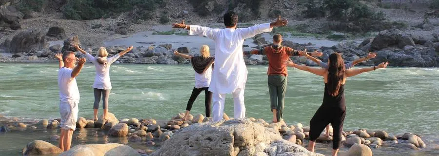 Yoga at Ganga Beach